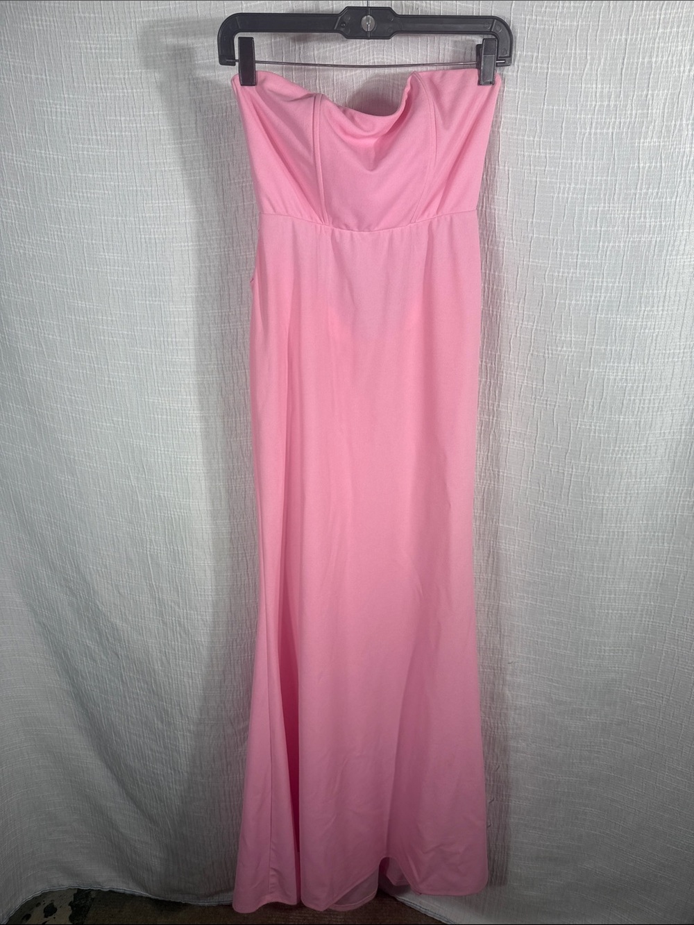 Lucy In The Sky Ruched Strapless Corset Maxi Formal Dress (Pink) small - Picture 5 of 13